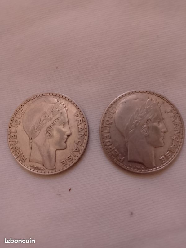 2 20 francs argent 1933.....(1 grand rameau) (image 1)