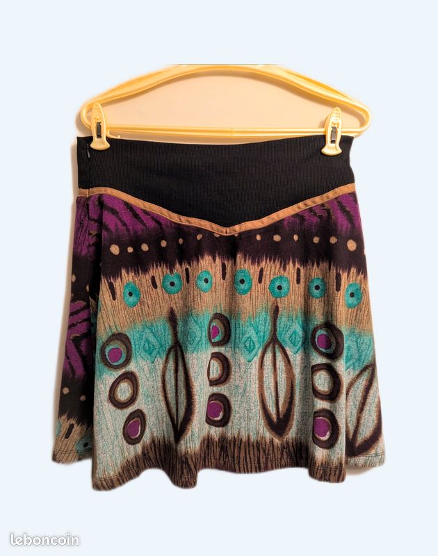 Jupe Noire Smash Taille L/40 - Longueur Genou, Coupe évasée - Occasion Très Bon état
