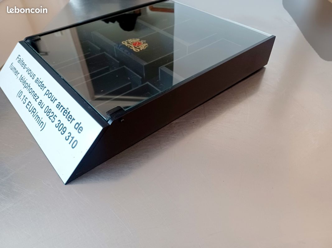 Grande Vitrine prsentoir  cigares cigarillos Neos petits objets bijoux  comptoir - Dcoration