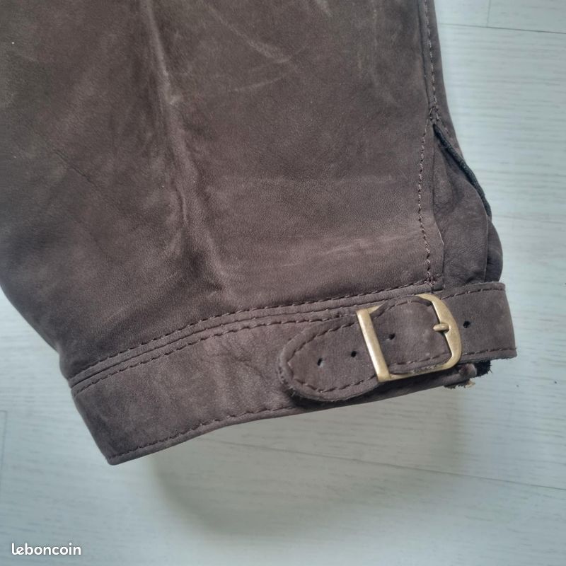 Pantalon knickers cuir sans marque taille 42 marron (image 4)