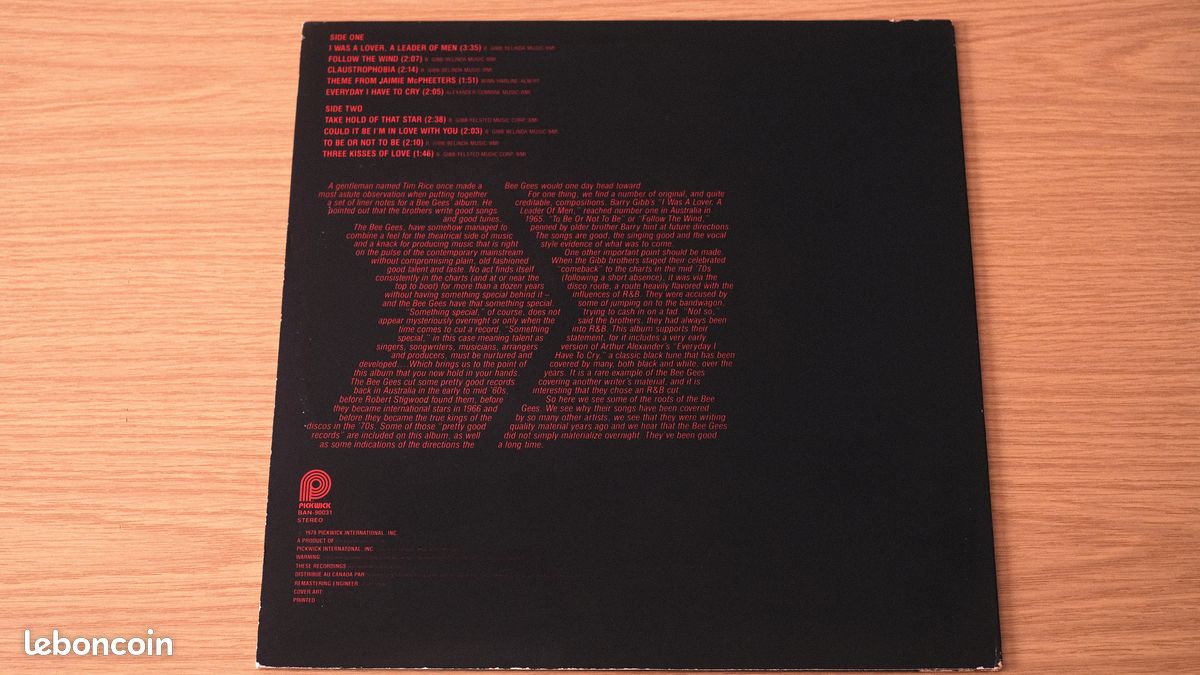 Disque vinyle " Bee Gees " (image 2)
