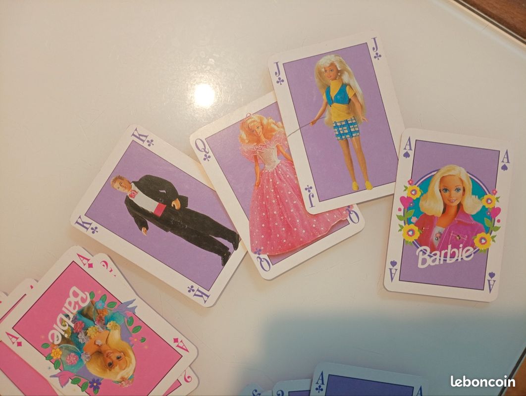 Jeu De Cartes Barbie - Occasion - Thème Collection Enfant - Fabriqué En France