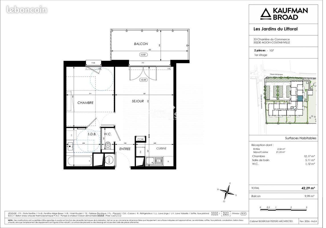 Appartement 2 pièces 43 m² · à Agon-Coutainville · 43 m² · 189 000 €