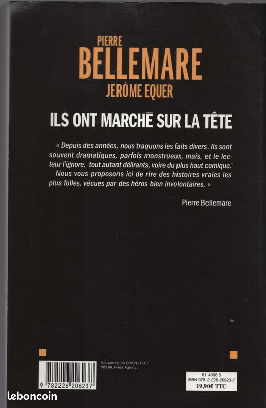 923X - Pierre BELLEMARE et Jérôme EQUER / Ils ont marché sur la tête - TRES BON ETAT (image 2)