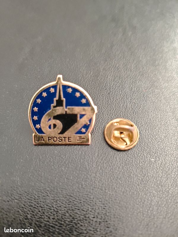 b PINS PIN ENAMEL POST LA POSTE PTT LOURCHES LANTERNE MINEUR MINE EGF