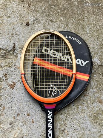 Raquette De Tennis Donnay Vintage En Bois Brodée don't Break