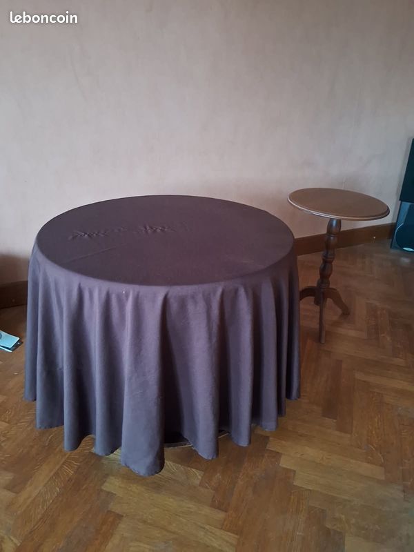 Table guéridon art déco à rénover dessus damier (image 3)
