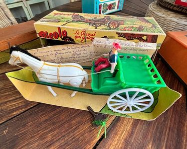 Jouet Mécanique Ancien Mapou Picolo Le Cheval En Boîte