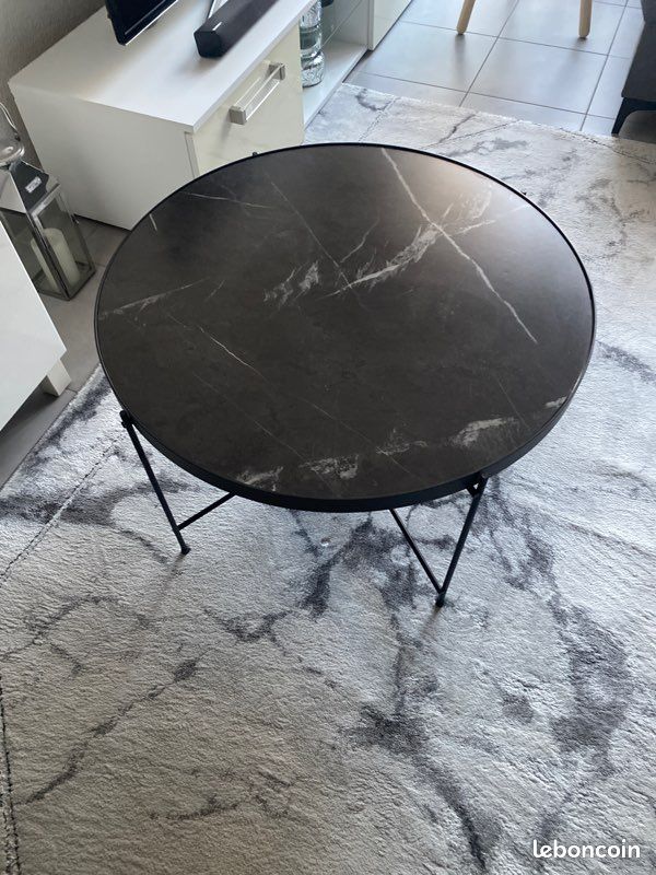 Table basse salon marbré (image 1)