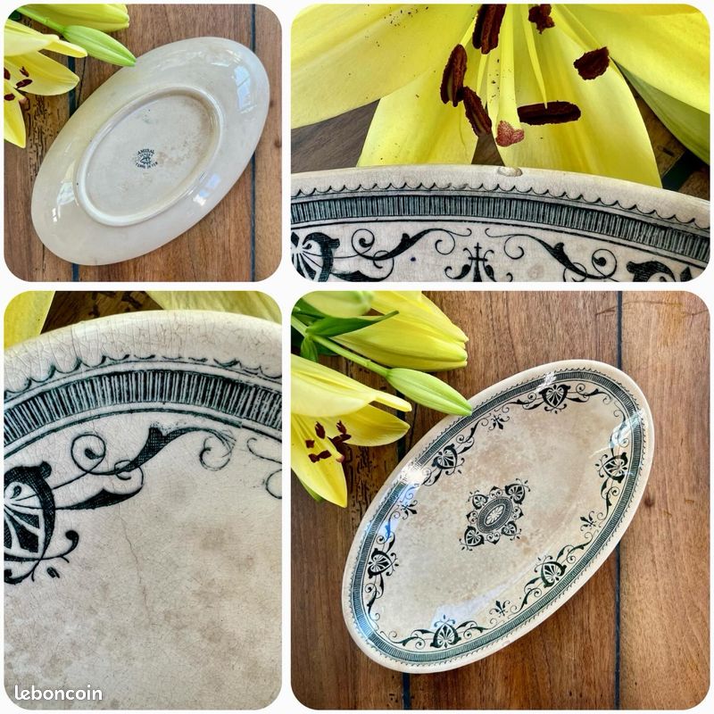 Paire de magnifiques raviers / petits plats anciens - Amiral (image 7)