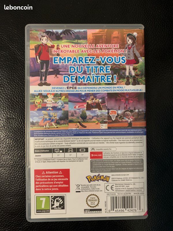 Jeux Nintendo switch Pokémon ÉPÉE (image 3)