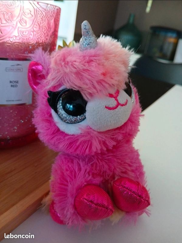 Peluche licorne rose (image 5)