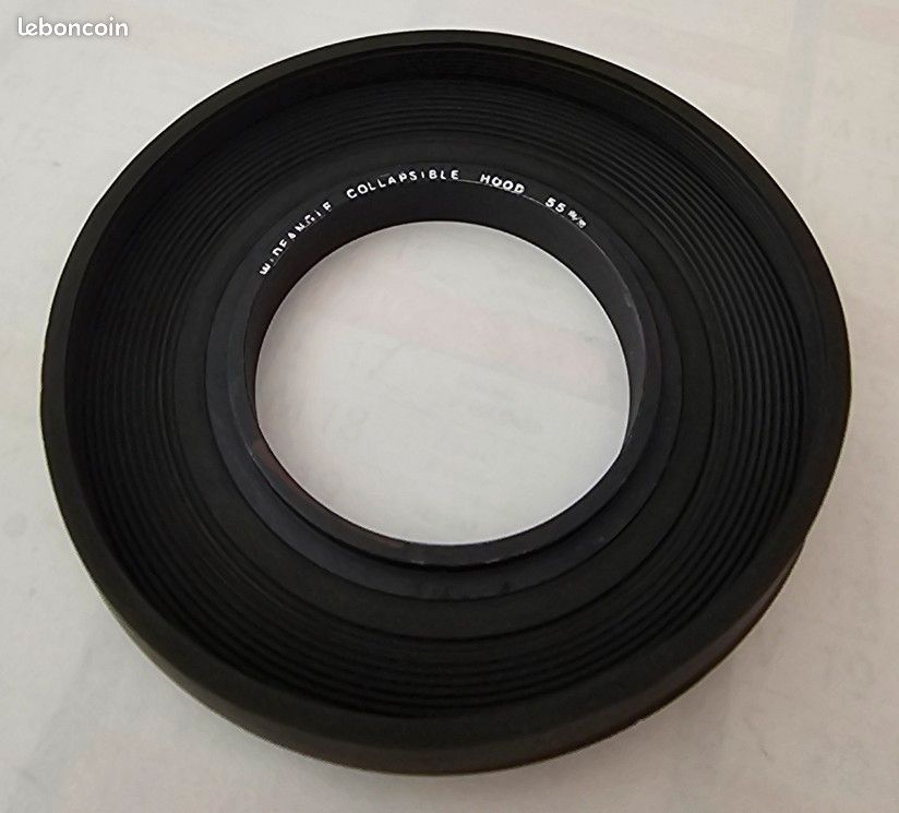 Pare-soleil pliable en caoutchouc Wideangle collapsible hood 55 mm (image 1)