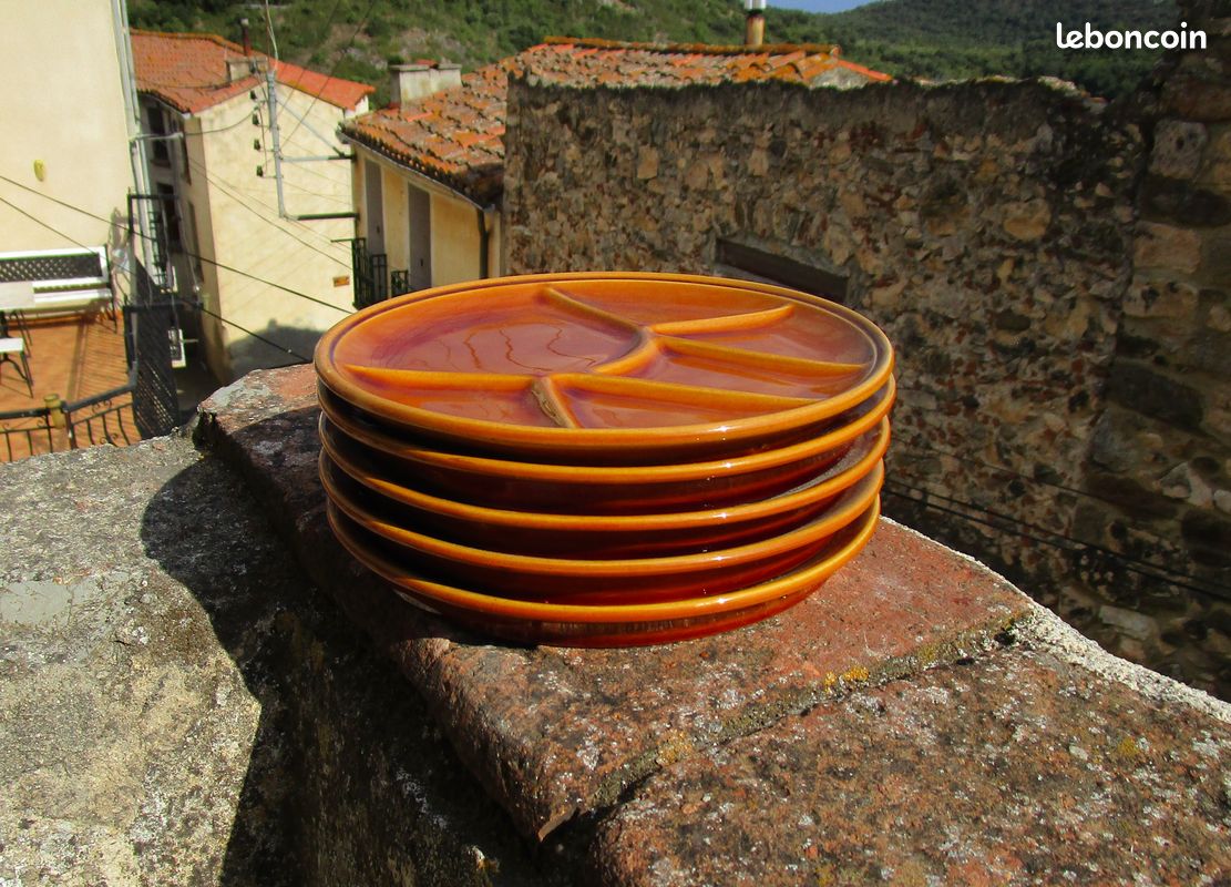 Chauffe-Plat à Alcool ou Réchaud à Fondue + 4 Assiettes à Fondue Céramique de ST-Amand (image 4)