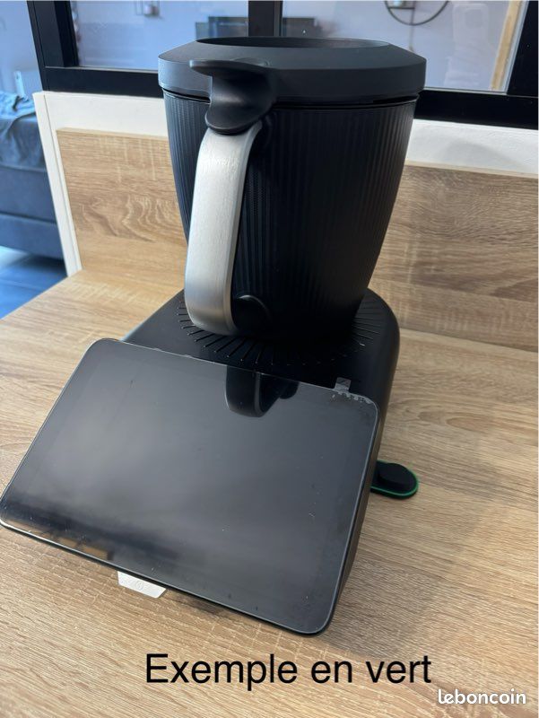 Planche à Roulettes Pour Thermomix TM7 – Facilite Le Glissement, Protection Balance, Noire