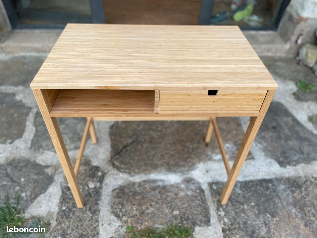 Petits bureaux jumeaux bambou (image 1)