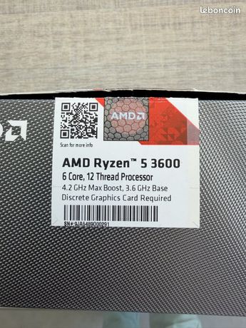 AMD Ryzen 5 3600 (6 Coeurs / 12 Threads) - Parfait état 2