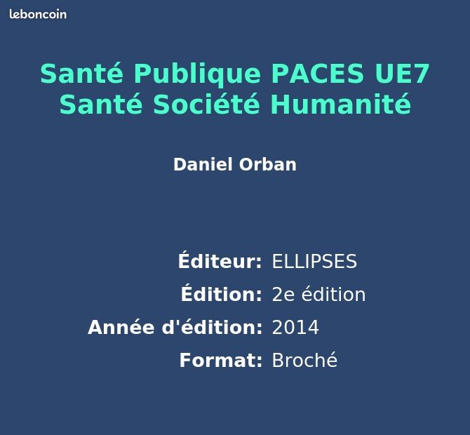 Santé Publique PACES UE7 Santé Société Humanité (image 2)