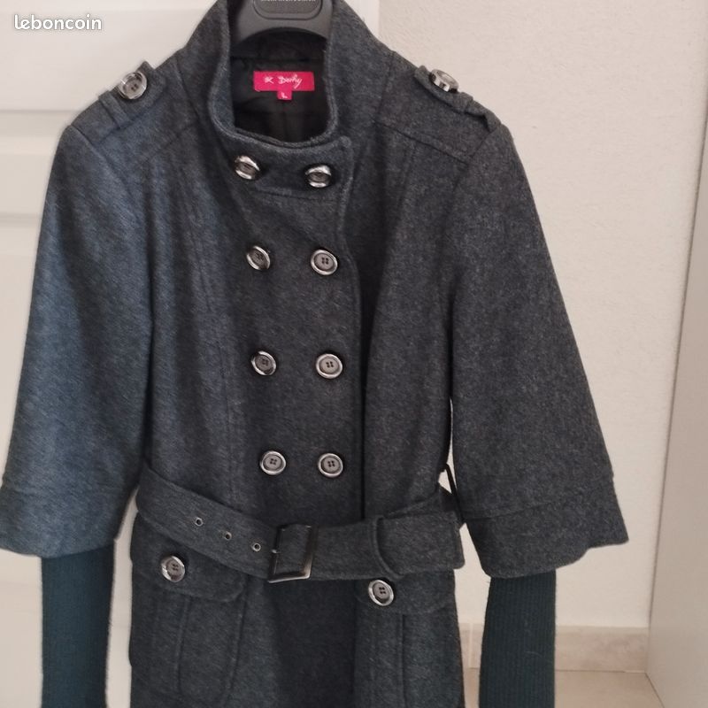 Manteau femme style Veste redingote drap de laine 38 40