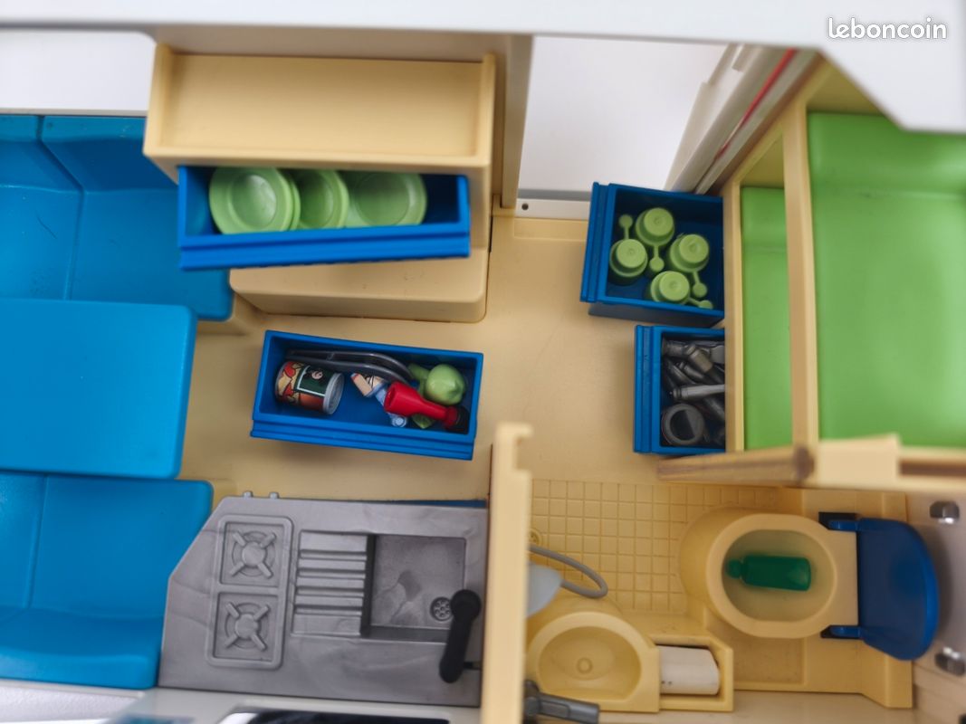 Playmobil 6671 Caravana De Playmobil Por Dentro Autocaravana Coche