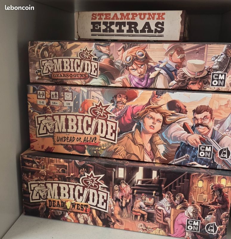 Zombicide Undead or Alive Kickstarter + Dead West + Gears & Guns – Jamais joué (image 1)