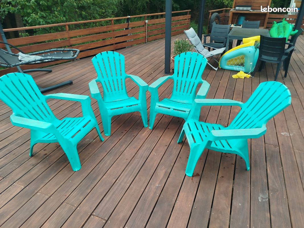 Fauteuils chaises transats de jardin avec coussins (image 2)