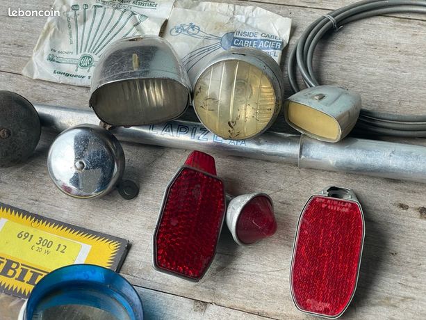 Lot De Pièces De Vélo Ancien – Dynamo Et Accessoires – Pour Restauration Vélo Vintage