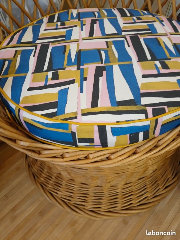 Fauteuil osier année 50 (image 3)