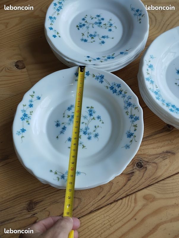 Assiettes creuses arcopal myosotis (image 6)