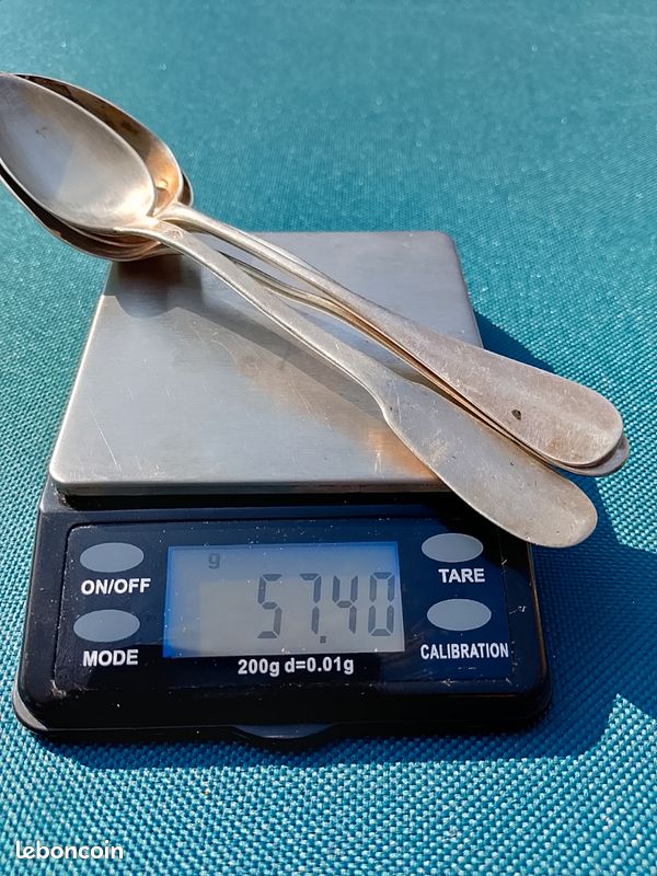 Cuillère à Soupe En Argent Massif - Poinçon Minerve 56g - Monogramme MG - Occasion