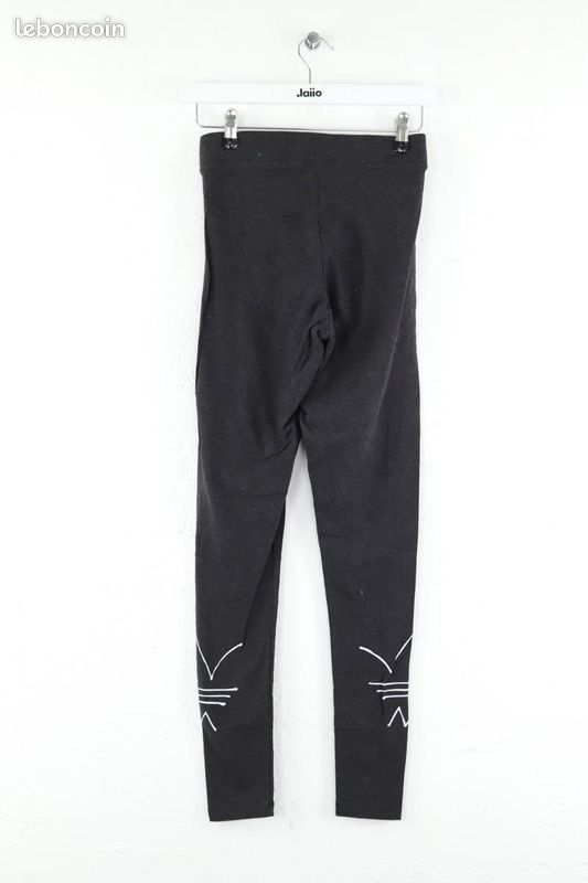 Legging en coton noir Adidas Vêtements