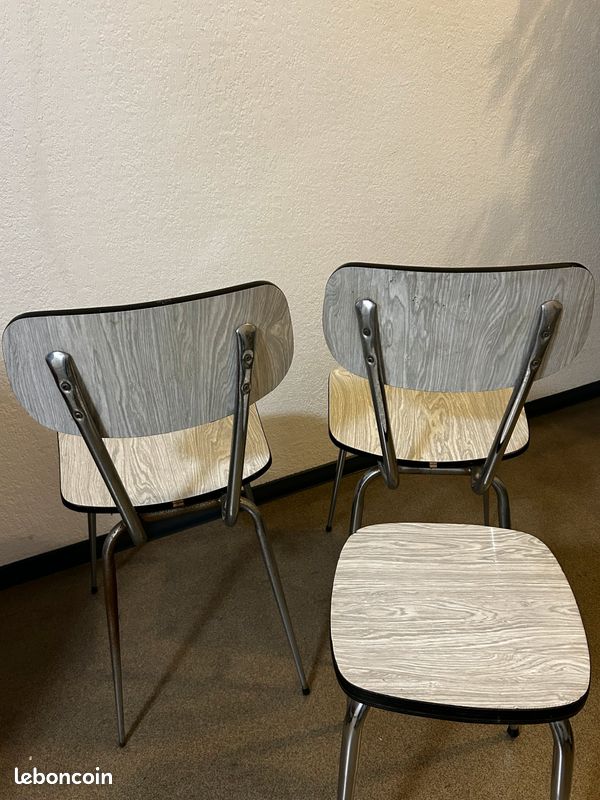 Lot de fauteuils et chaises vintage année 70 (image 17)