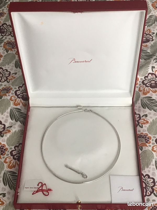 Collier Jonc Argent Baccarat Montres Bijoux