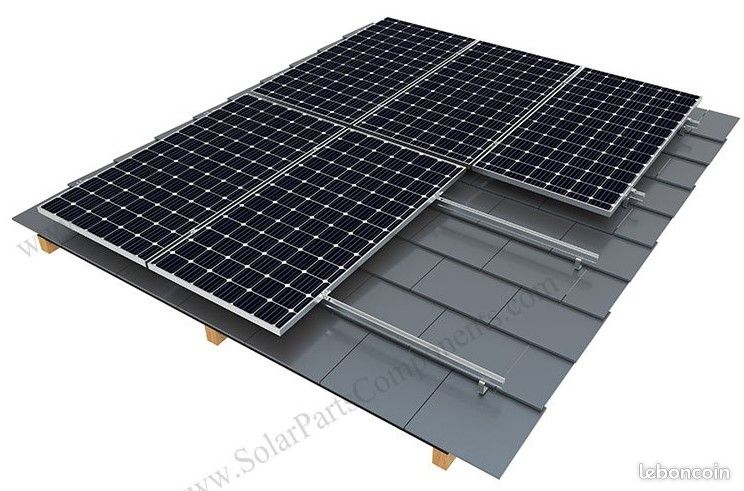 Supports crochets de fixation pour panneau solaire sur tuiles