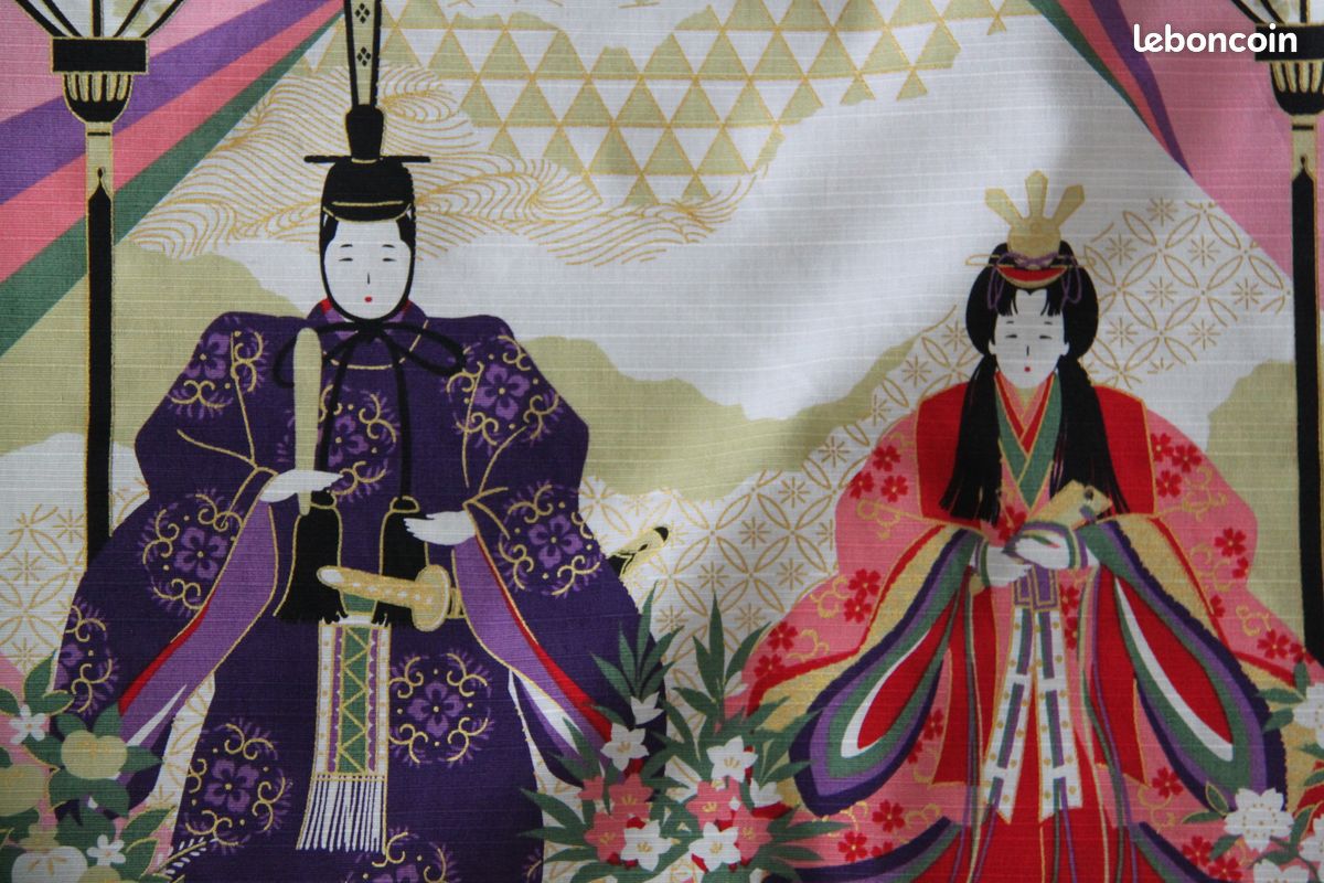 Kakemono japonais – impression Hina Dolls (Hinamatsuri) (image 2)