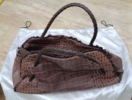 Sac Fourre-tout FURLA En Cuir Gaufré Marron - Italie - Occasion Très Bon état