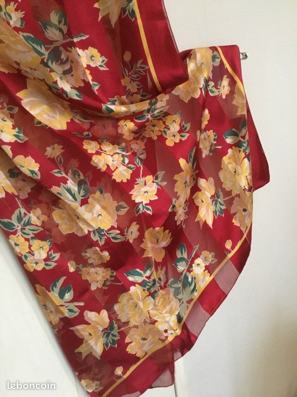 Foulard pure soie impression main Lyon Accessoires Bagagerie