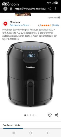 Moulinex easy fry en grill xxl inox - acheter sur