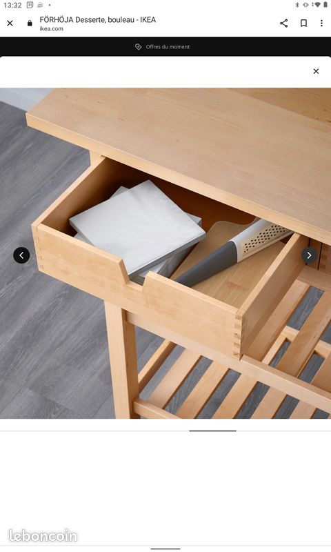 FÖRHÖJA Desserte, bouleau - IKEA (image 7)