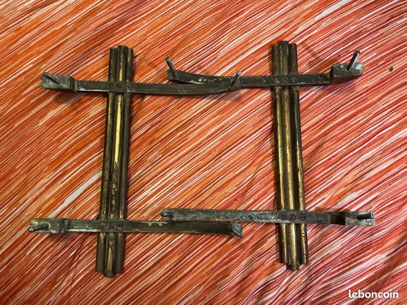 Rare poignées de porte bronze art deco géométrique (image 4)