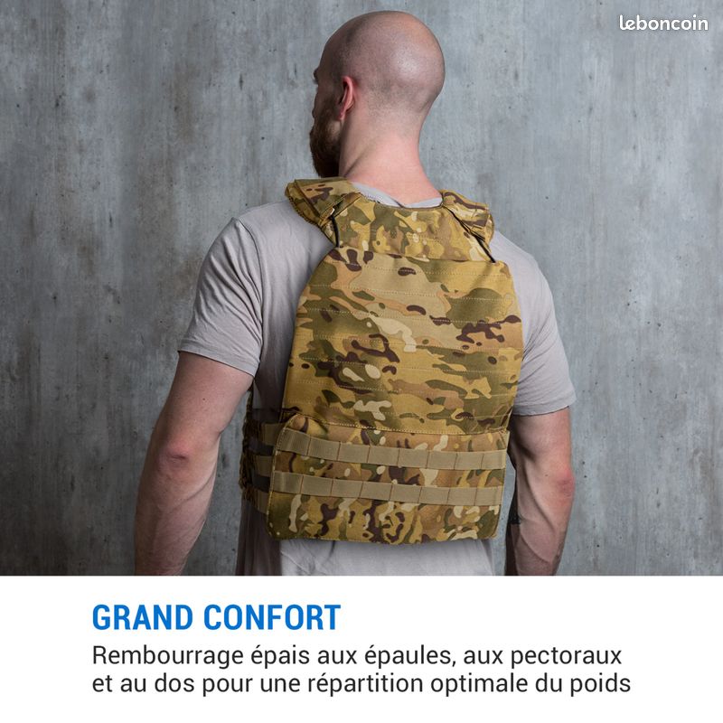 Lot De 4 Poids Pour Gilet Lesté – 2,5 Lbs Chacun – Fonte Noire – Occasion