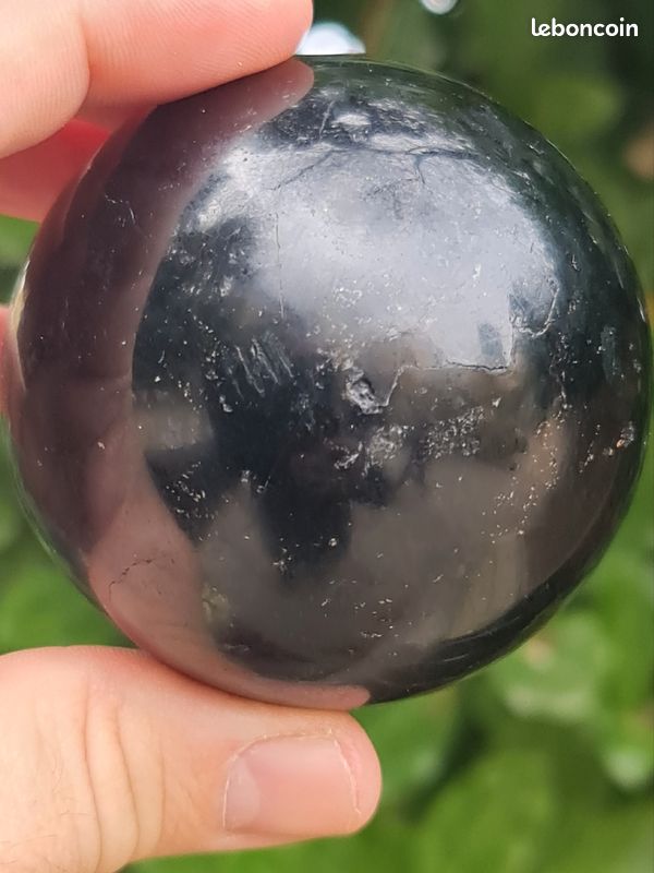 Sphère De Tourmaline Noire - Pierre Naturelle - Neuf Avec étiquettes