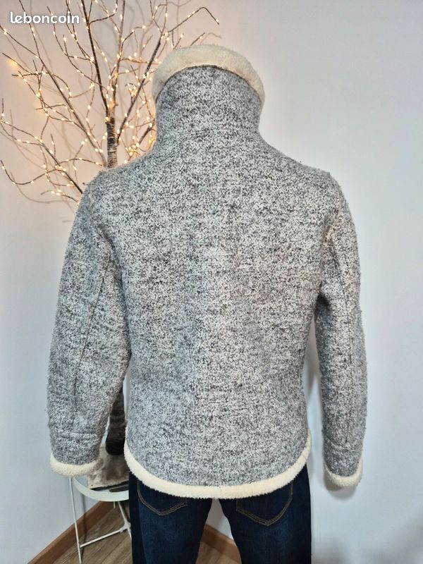Blouson Perfecto Femme LEBEK - Taille 46 - Beige (imitation Cuir) - NEUF Avec étiquettes