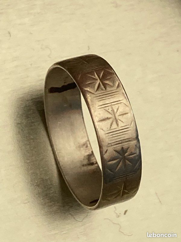 Bague Vintage En Argent Massif - Taille 56 - Occasion En Bon état