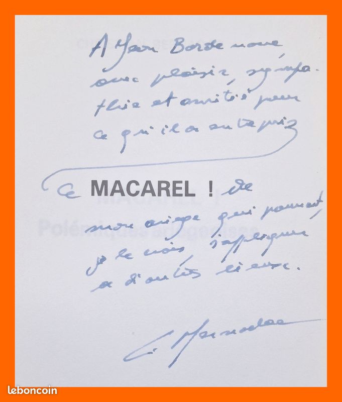 Macarel Polémiques ariégeoises / Christian Bernadac / Dédicace nominative de l’Auteur / Ariège / Midi Pyrénées / Languedoc / Occitanie / Foix (image 2)