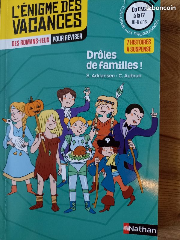 L'énigme des vacances Drôles de familles (du CM2 à la 6e) (image 1)