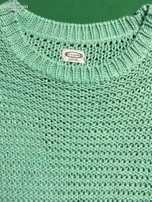 Pull léger ajouré vert menthe Cecilia Classic (image 5)