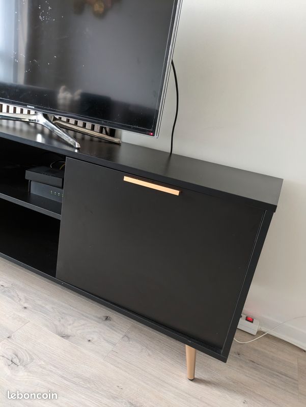 Meuble TV noir mat (image 2)