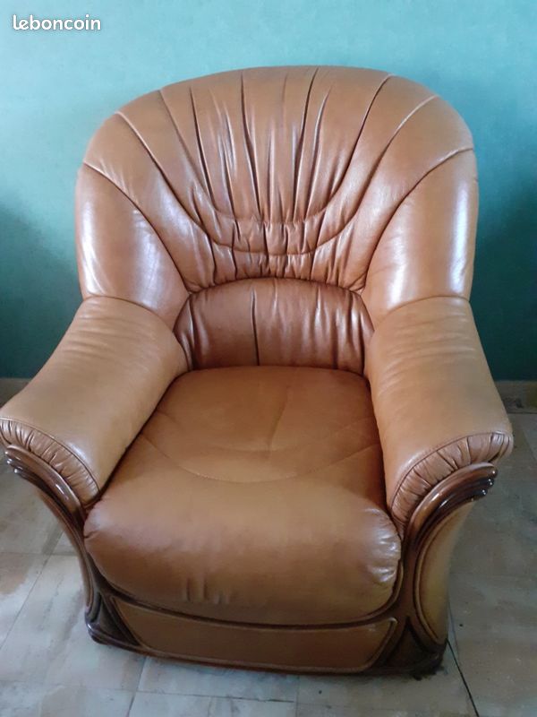 Fauteuils cuirs (image 1)