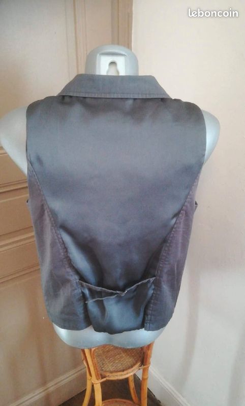 Gilet gris sans manches Caroll T44 (image 3)